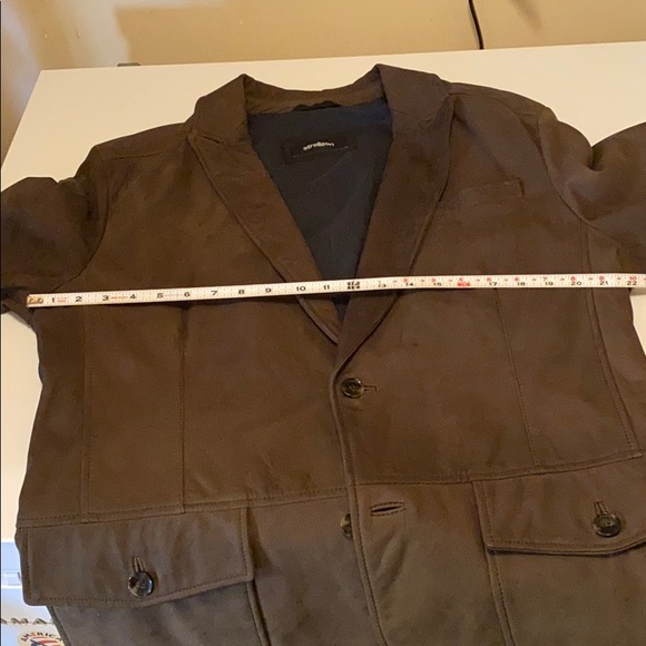 Strellson khaki brown leather/suede coat - Picture 10 of 10